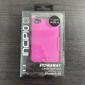 IPH-675STP STOWAWAY Hot Pink INCIPIO Credit Card Case iPhone 4 /4S